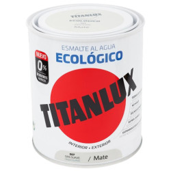 TITANLUX ESMALTE AL AGUA MATE GRIS SUAVE 750ML