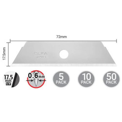 CUCHILLA TRAPEZOIDAL 72x17,5MM (5und)