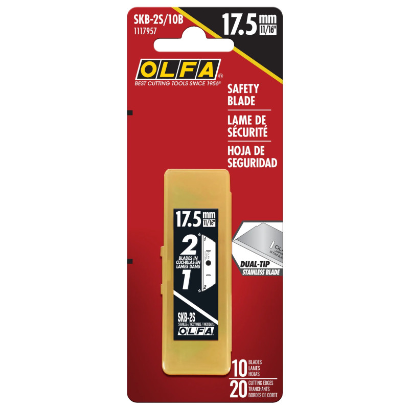 CUCHILLA TRAPEZOIDAL 17,5MM ACERO INOX (10und)