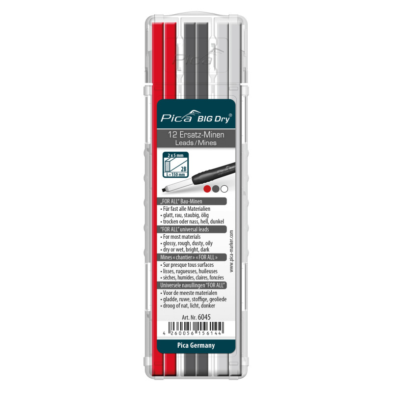 ESTUCHE MINAS NEG/BLCO/ROJO FOR ALL (12Und)