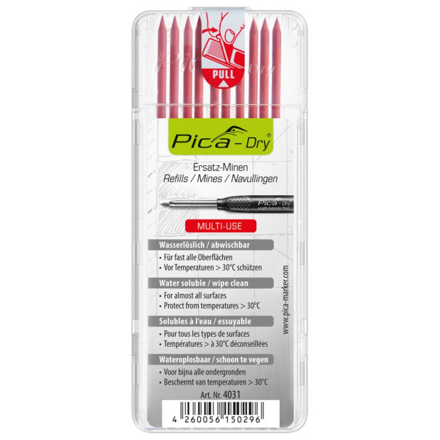 ESTUCHE MINAS ROJO MULTIUSOS (10Und)