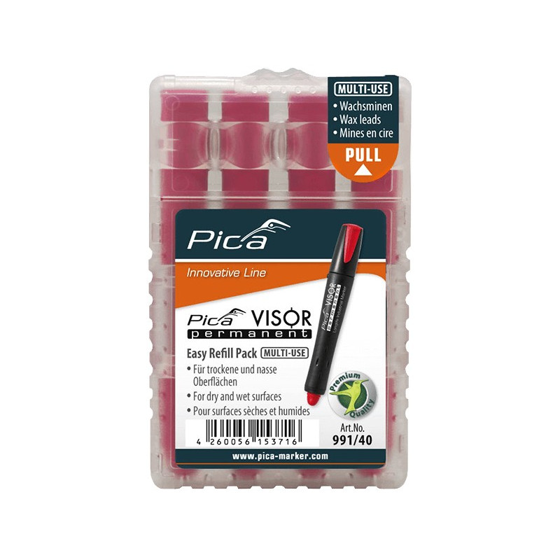 ESTUCHE MINAS PERMANENTE ROJO (4Und)