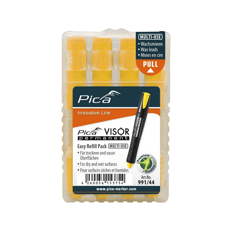 ESTUCHE MINAS PERMANENTE AMARILLO (4Und)