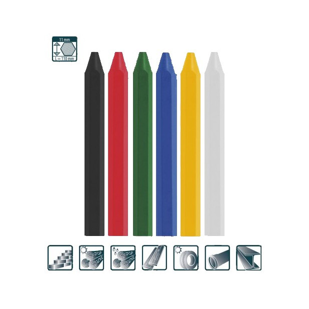 MARCADOR INDUSTRIAL CRAYON ECO ROJO (12Und)