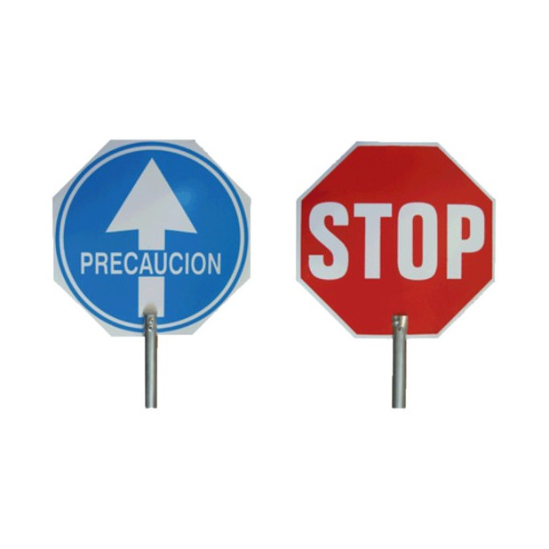 PALETA PASE-STOP PVC C/MANGO ALUM.30CM