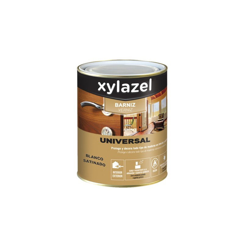 BARNIZ UNIVERSAL SATIN.BLANCO XYLAZEL 750ML (DESCAT.)