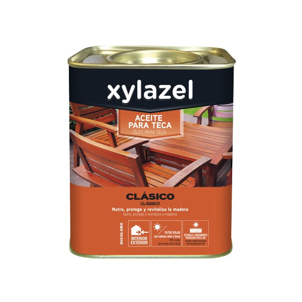 ACEITE TECA XYLAZEL INCOLORO 2,5LTS (DESCAT.)