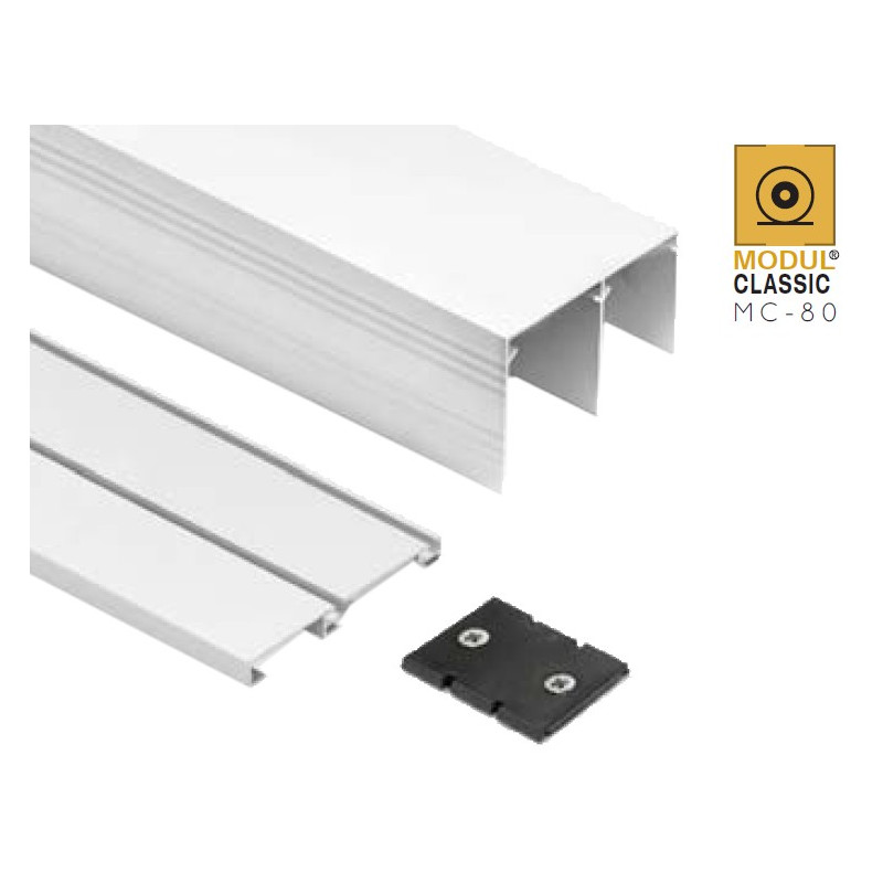 KIT GUIAS ARMARIO BLANCO BRILLO 2MTS