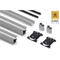 KIT TIRADOR PUERTA PLATA MATE 2,6MTS