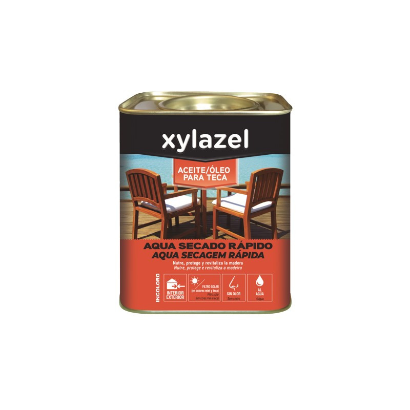 ACEITE TECA XYLAZEL AGUA INCOLORO 750ML (DESCAT.)