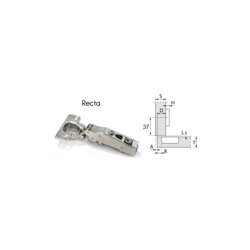 BISAGRA 100º HIDRAULICA DTC