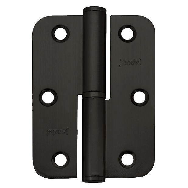 BISAGRA HIERRO CTO.REDONDO 90x65x25 NEGRO IZDA