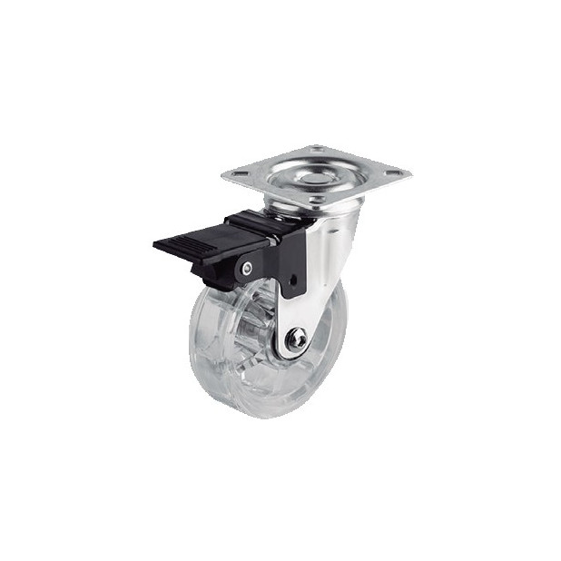 RUEDA EMMA II 75MM PLACA 60x60 C/FRENO 75KG
