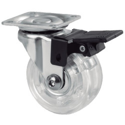 RUEDA EMMA II 75MM PLACA 60x60 C/FRENO 75KG