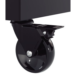 RUEDA EMMA III 50MM PLACA 46x46 C/FRENO 50KG NEGRA