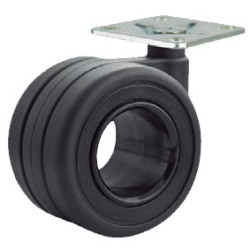 RUEDA KOO NEGRO 65MM PLACA 47x47 S/FRENO 60KG