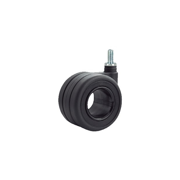 RUEDA KOO NEGRO 65MM PLACA 10x415 S/FRENO 60KG