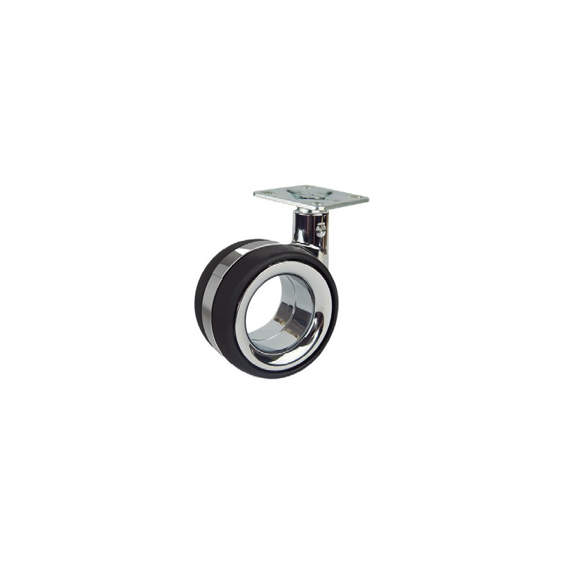 RUEDA KOO EVO 75MM PLACA 47x47 S/FRENO ZAMAK 85KG