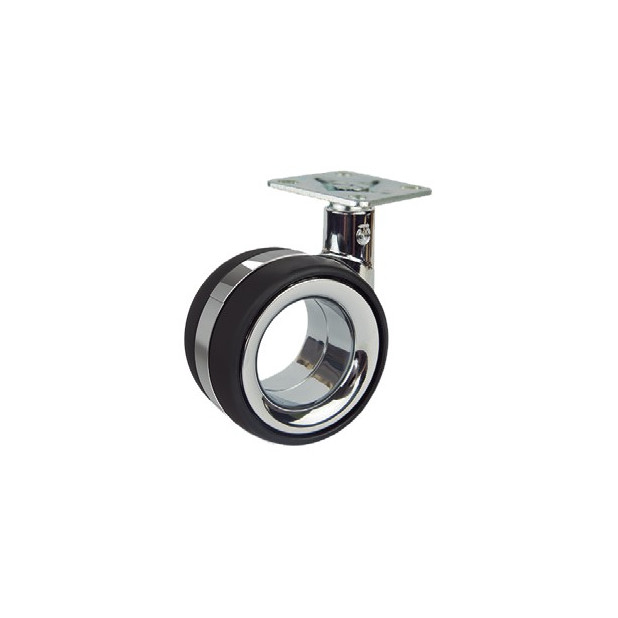 RUEDA KOO EVO 75MM PLACA 47x47 S/FRENO ZAMAK 85KG