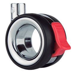 RUEDA KOO EVO 75MM PLACA 47x47 C/FRENO ZAMAK 85KG