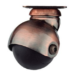 RUEDA MARIA 50MM PLACA 47x47 COBRE GOMA NEGRA 40KG