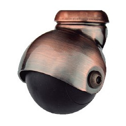 RUEDA MARIA 50MM AG.PASANTE 8 COBRE GOMA NEGRA 40KG