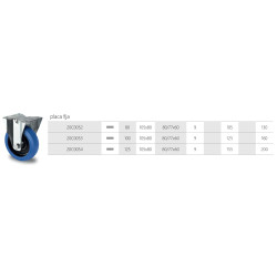 RUEDA BASIC R4F1 R0N 100 PLACA FIJA