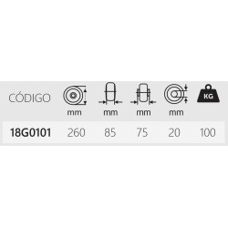 RUEDA IMPINCHABLE 260 LLANTA ACERO