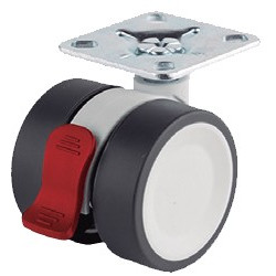 RUEDA FROG 50MM PLACA 47x47 C/FRENO 60KG