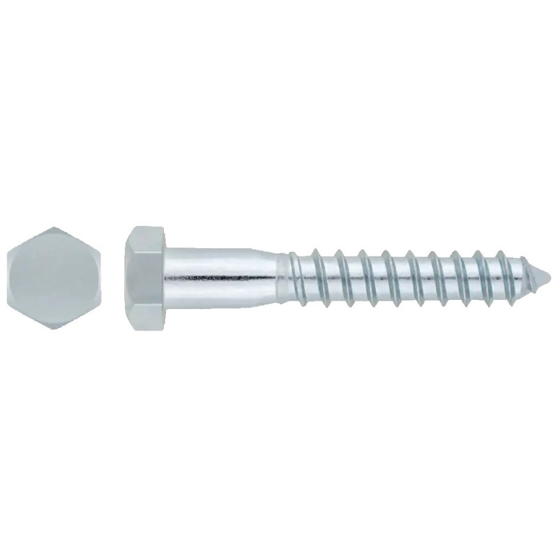 TORNILLO BARRAQUERO ZINC. DIN 571 10x50mm