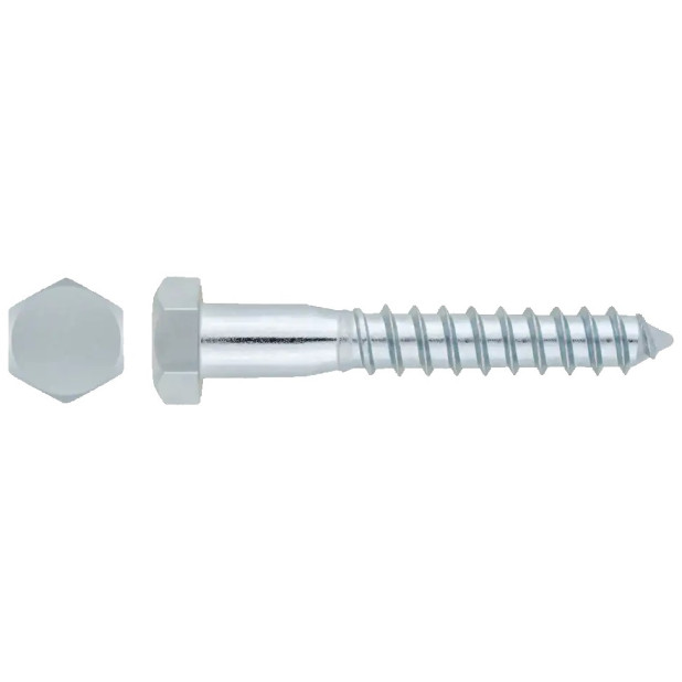 TORNILLO BARRAQUERO ZINC. DIN 571 10x50mm