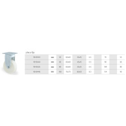 RUEDA UNITY PAB 80MM FIJA