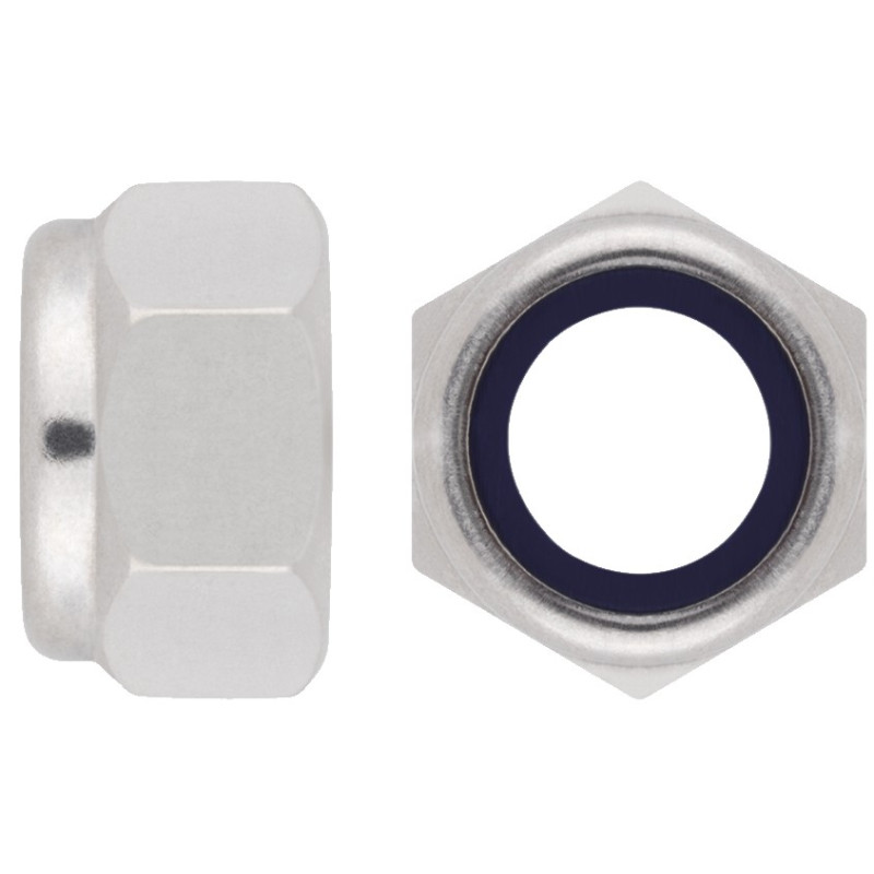 TUERCA AUTOBLOCANTE INOX A2 DIN 985 M6 SW10
