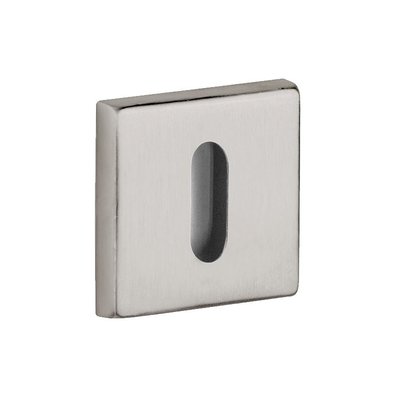 ROSETA CUADRADA C/BOCALLAVE OVAL INOX