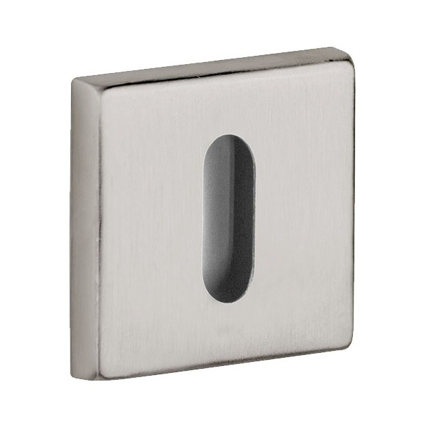 ROSETA CUADRADA C/BOCALLAVE OVAL INOX