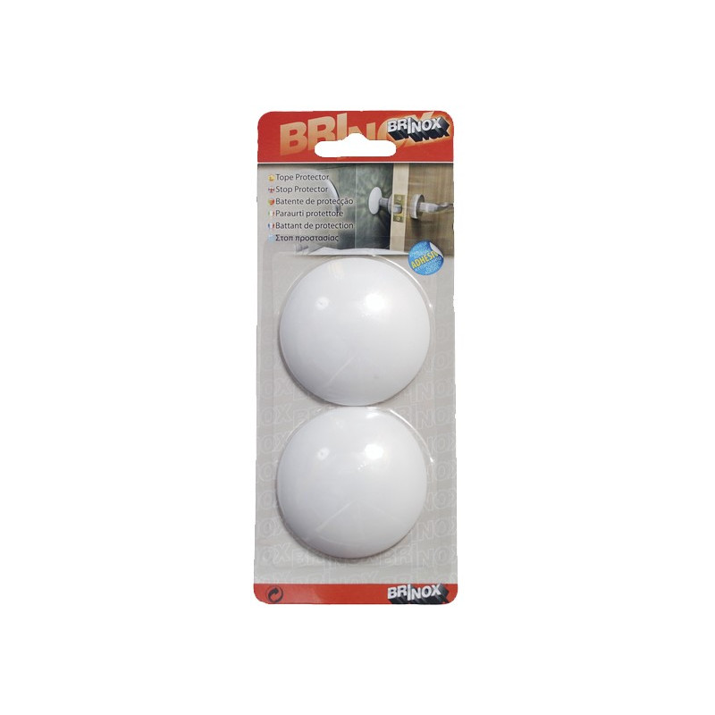 TOPE PROTECTOR PUERTAS Y PAREDES 60MM BLA. 2UN