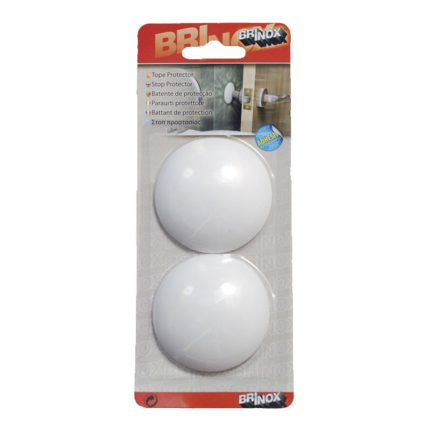 TOPE PROTECTOR PUERTAS Y PAREDES 60MM BLA. 2UN