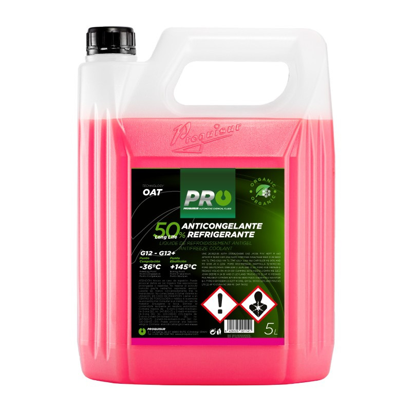 ANTICONGELANTE 50% (G12) ROSA 5 LTS