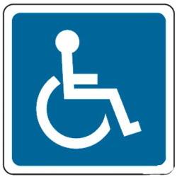 SEÑAL ESTACIONAMIENTO MINUSVALIDO MOPU 60X60