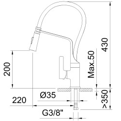 MONOMANDO FREGADERO CROMO BLANCO EC3 CHEF 6
