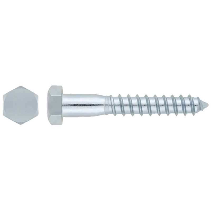 TORNILLO BARRAQUERO ZINC. DIN 571 10x140mm