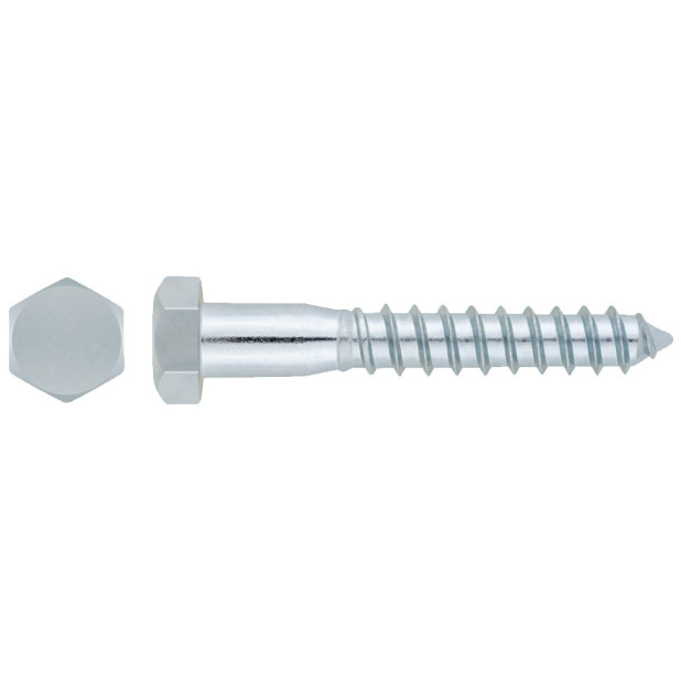 TORNILLO BARRAQUERO ZINC. DIN 571 10x140mm