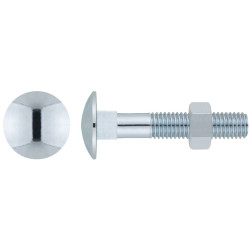 TORNILLO CARROCERO+TUERCA ZINC. DIN 603/934 6x50mm