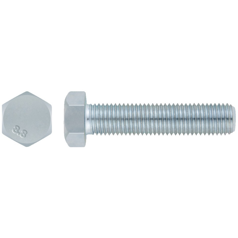 TORNILLO METRICO ZINC. DIN 933 M8x60 C/HEXAG.