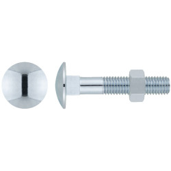 TORNILLO+TUERCA ZINC. DIN603/DIN934 M5x30 PC5