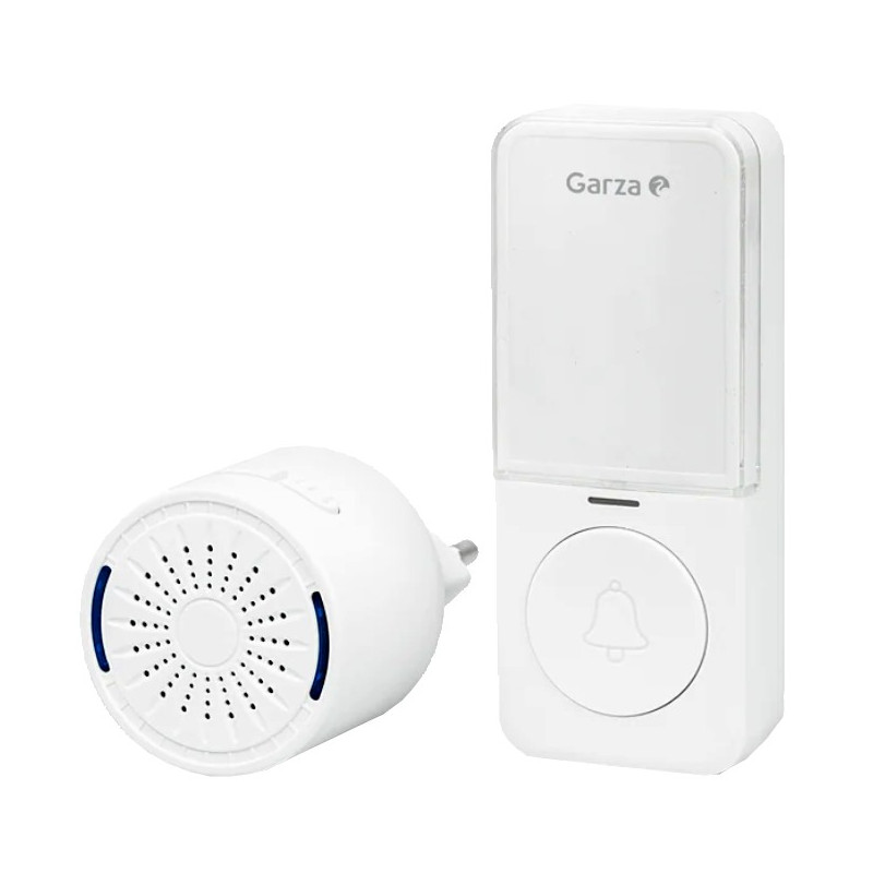 TIMBRE INALAMBRICO MINI PLUG+BAT BLANCO