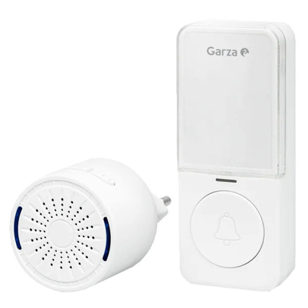 TIMBRE INALAMBRICO MINI PLUG+BAT BLANCO