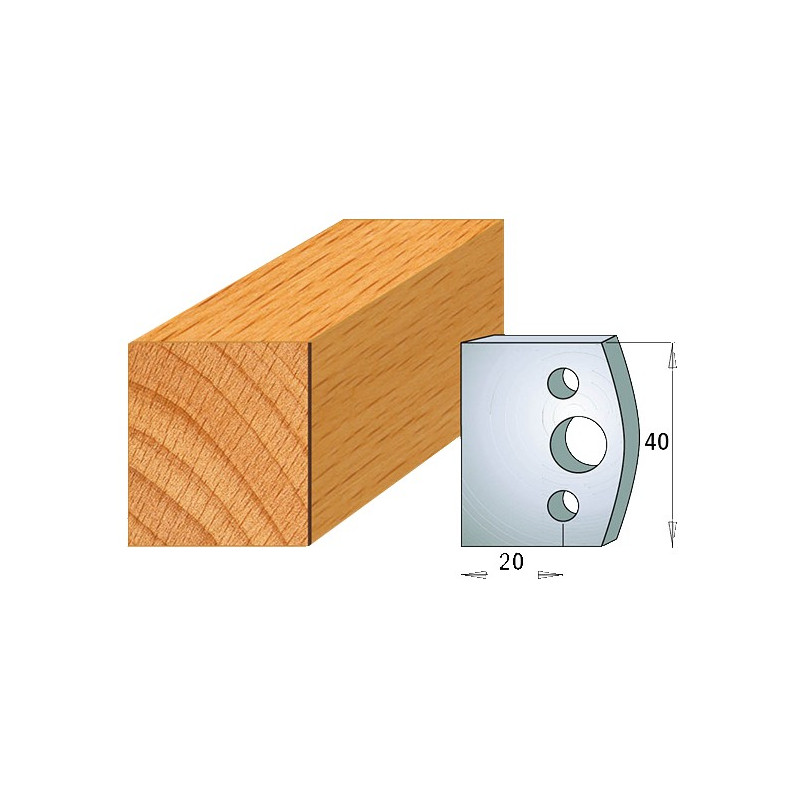 CUCHILLAS PERFILADAS SP 40x4MM 2UND.