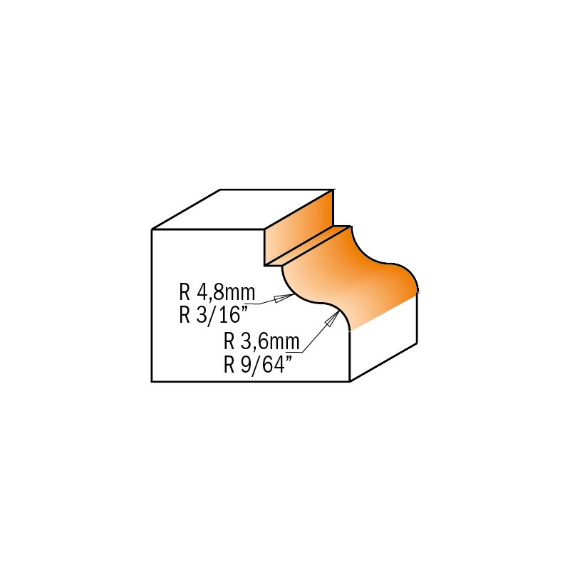 FRESA CMT D-34,2mm. I-13mm. R-3,6-4,8 S-6mm