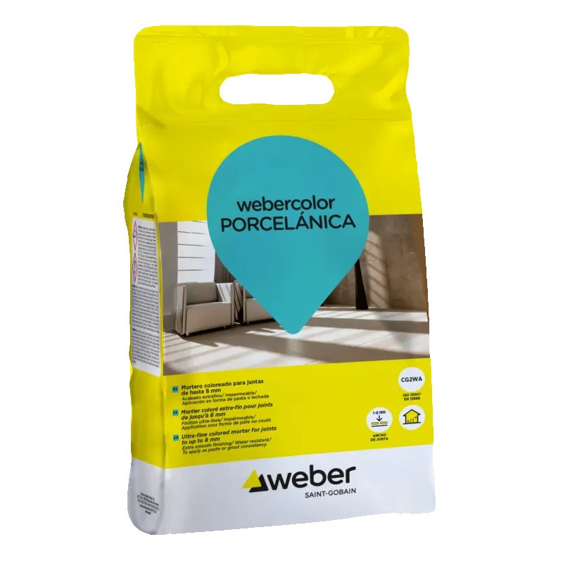WEBERCOLOR PORCELANICA 5KG PERLA
